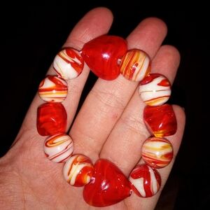 Red, Orange, White Bracelet